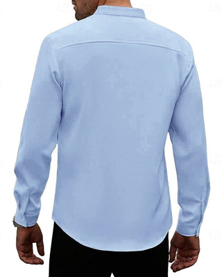 Chemise Hommes Mode Mini Col Mandarin