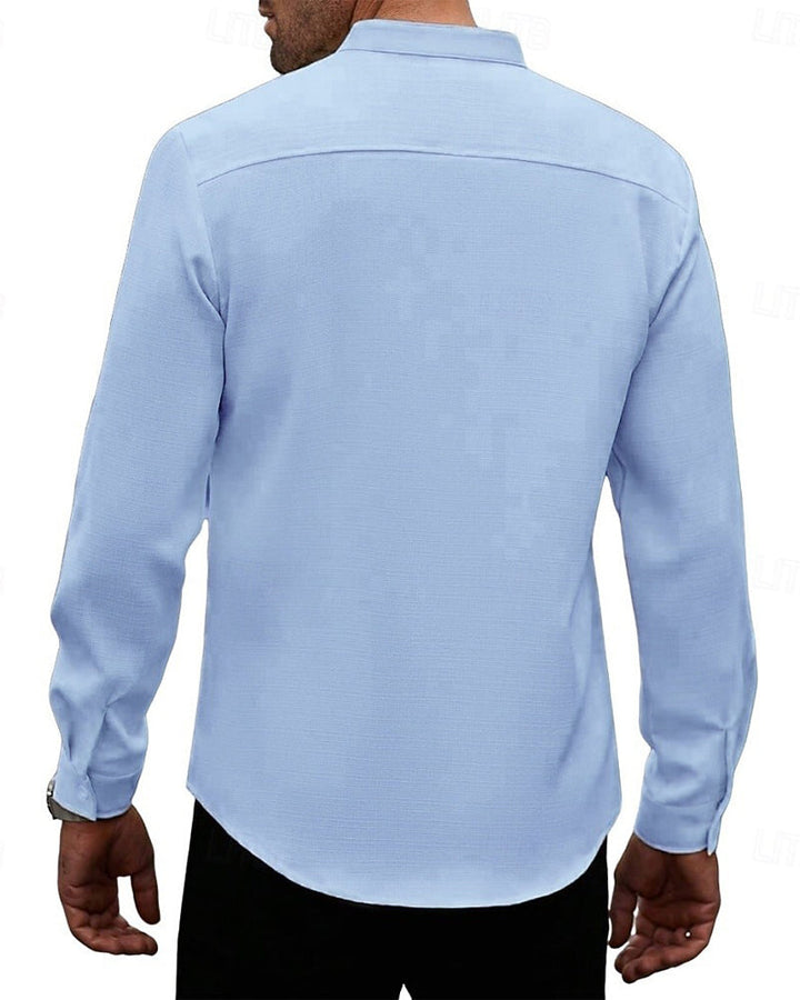 Chemise Hommes Mode Mini Col Mandarin