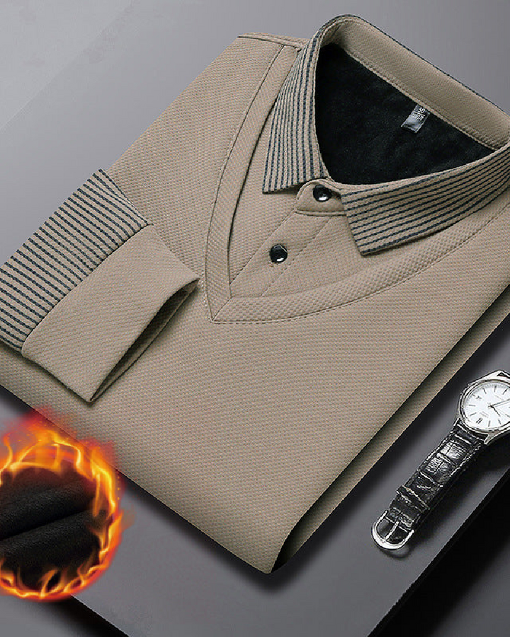 ⏳Offre Limitée 50% De Réduction💥Chemise À Rayures À Revers Effet Deux Pièces