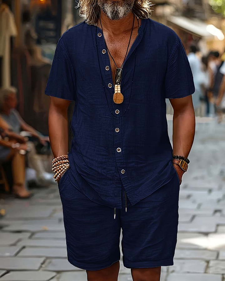Ensemble Hommes Chemise Manches Courtes Et Short