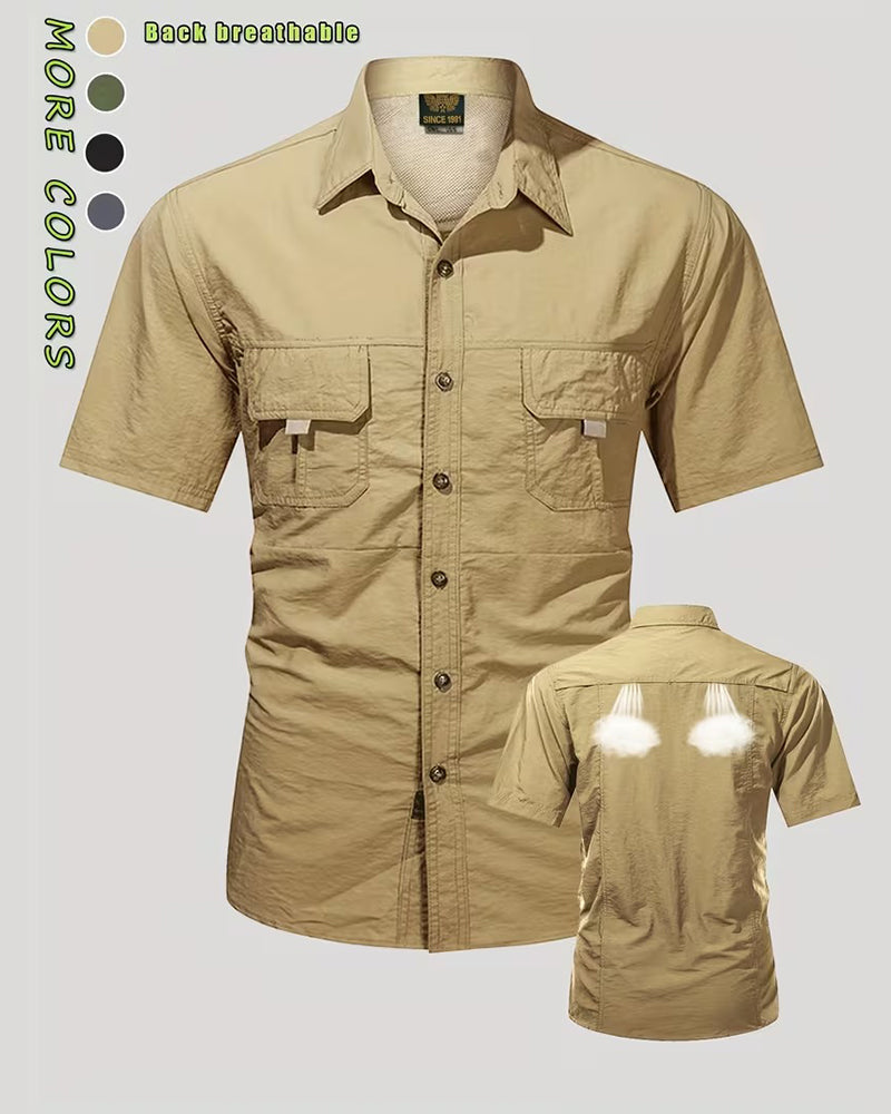 Chemise Respirante Décontractée À Manches Courtes