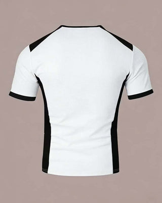 T-Shirt Homme Bloc De Couleur Gaufré