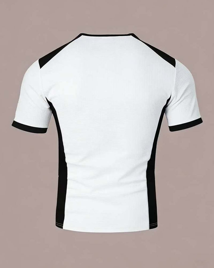 T-Shirt Homme Bloc De Couleur Gaufré