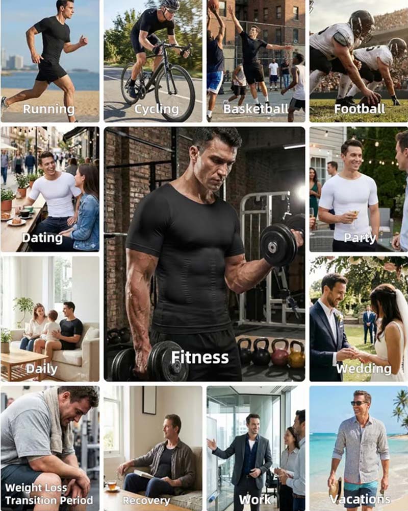 T-Shirt Homme Manches Courtes Affinant