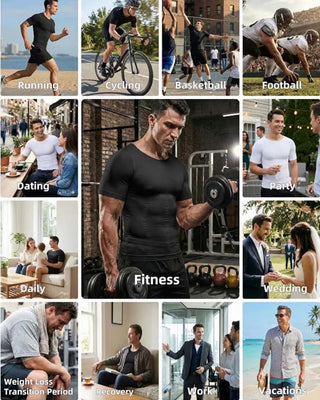 T-Shirt Homme Manches Courtes Affinant