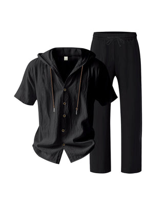 Ensemble Deux Pièces À Capuche Léger Pour Homme Pour Une Tenue Décontractée Estivale
