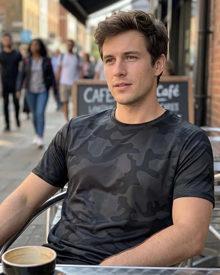T-Shirt Camo Manche Courte Homme