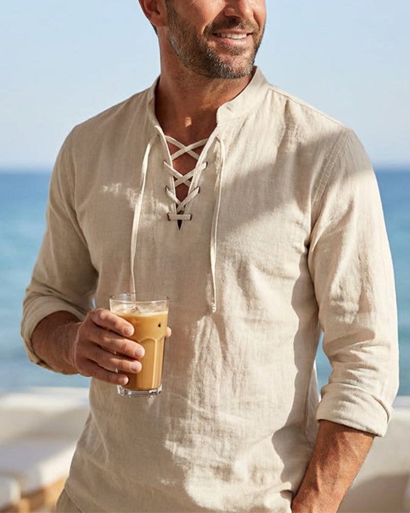 Chemise Homme Décontractée De Couleur Unie – Classique, Confortable &amp; Polyvalente À Associer 👔