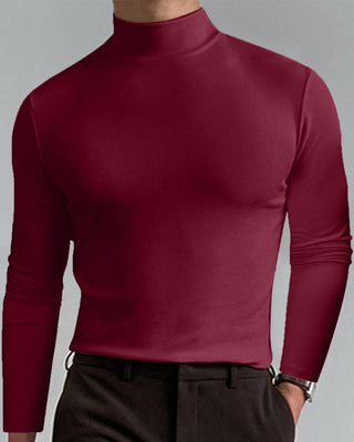 T-Shirt À Manches Longues Pour Homme Avec Col Ajusté