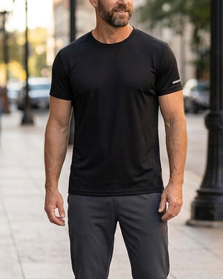 T-Shirt Hommes Unie Manches Courtes Athlétique