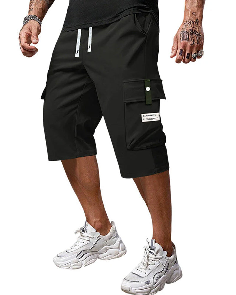 Pantalon Homme Décontracté Cordon Capri Cargo