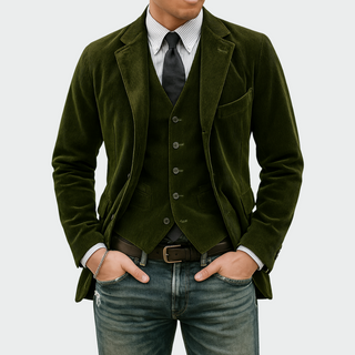 Danoir Paris™ | Ensemble 2 pièces : Blazer et Gilet en Velours