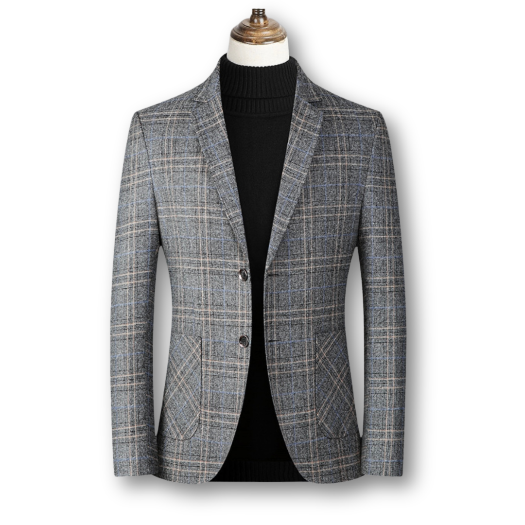 Danoir Paris™ | Blazer Élégant et Tissu Écossais