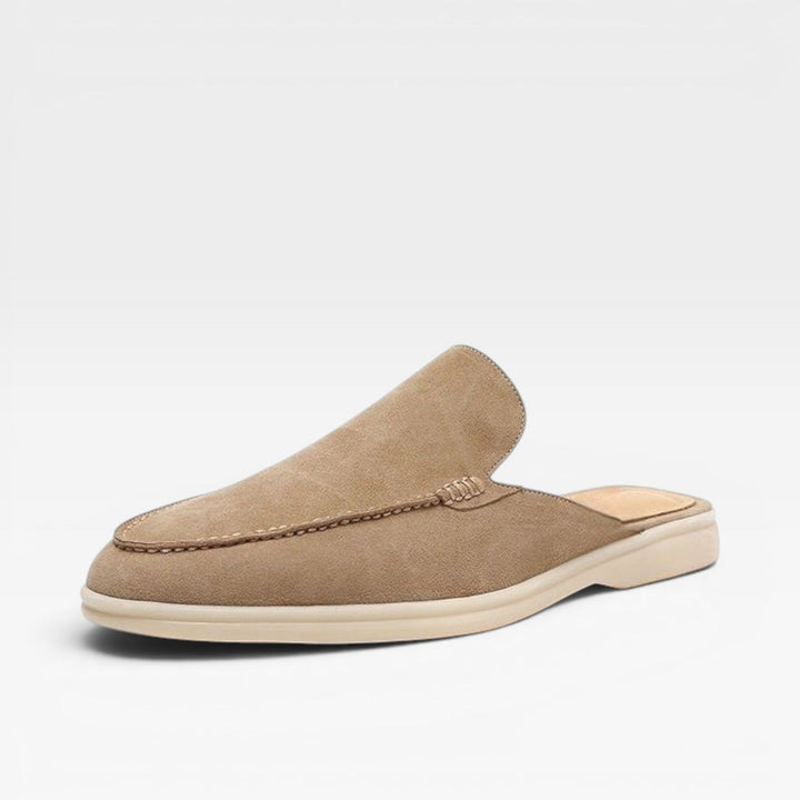 Mules en daim pour hommes – Mocassins décontractés sans talon à enfiler