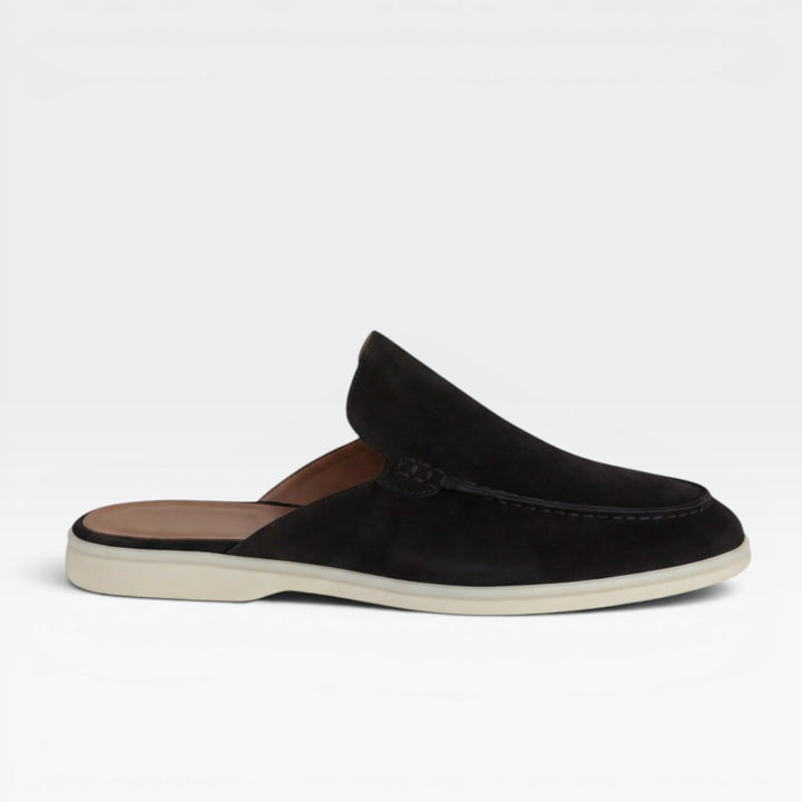 Mules en daim pour hommes – Mocassins décontractés sans talon à enfiler
