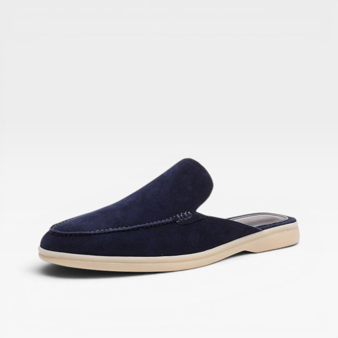 Mules en daim pour hommes – Mocassins décontractés sans talon à enfiler