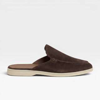 Mules en daim pour hommes – Mocassins décontractés sans talon à enfiler