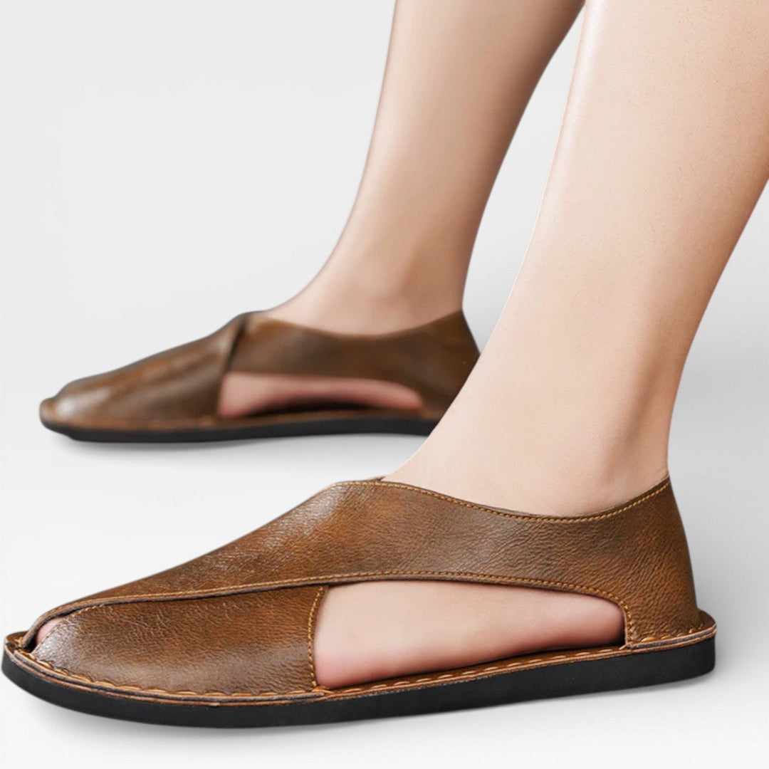 Sandales classiques en cuir pour hommes – Tenue décontractée élégante
