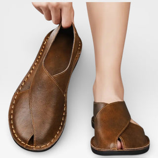 Sandales classiques en cuir pour hommes – Tenue décontractée élégante