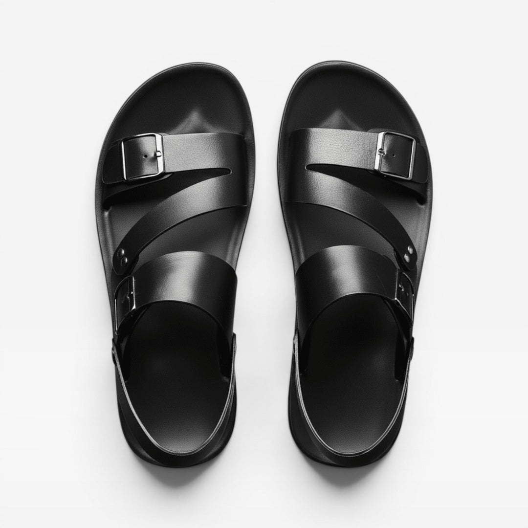 Sandales en cuir à bride réglable pour hommes – Style d&