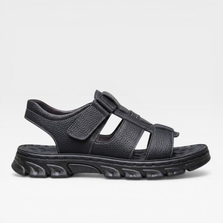 Sandales en cuir à semelle souple pour hommes pour l&