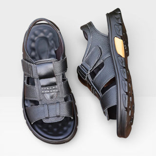 Sandales en cuir à semelle souple pour hommes pour l&