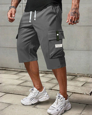 Pantalon Homme Décontracté Cordon Capri Cargo