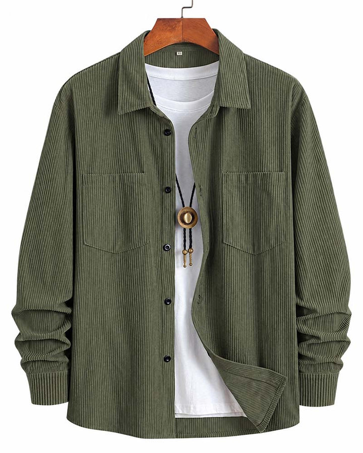 👔 Veste Chemise Décontractée En Velours Côtelé Pour Homme – Texture Classique Rencontre Confort Quotidien