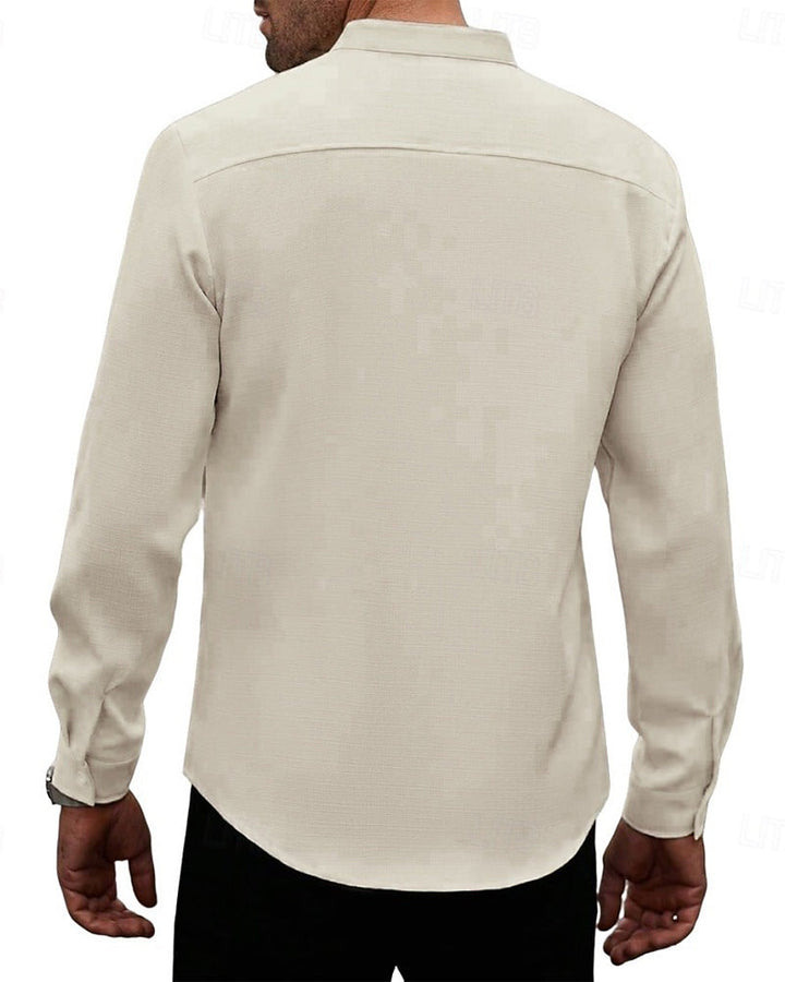 Chemise Hommes Mode Mini Col Mandarin