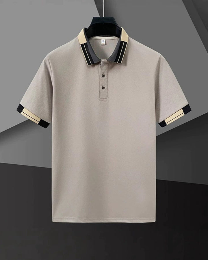 Chemise Bloc De Couleur Manche Courte Polo
