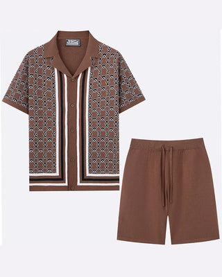 Ensemble Cardigan Manches Courtes Et Short Deux Pièces