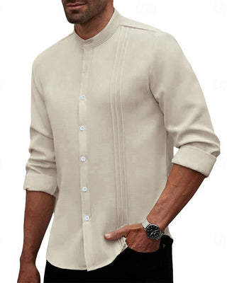 Chemise Hommes Mode Mini Col Mandarin