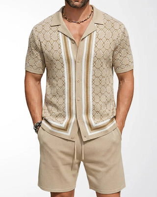 Ensemble Cardigan Manches Courtes Et Short Deux Pièces