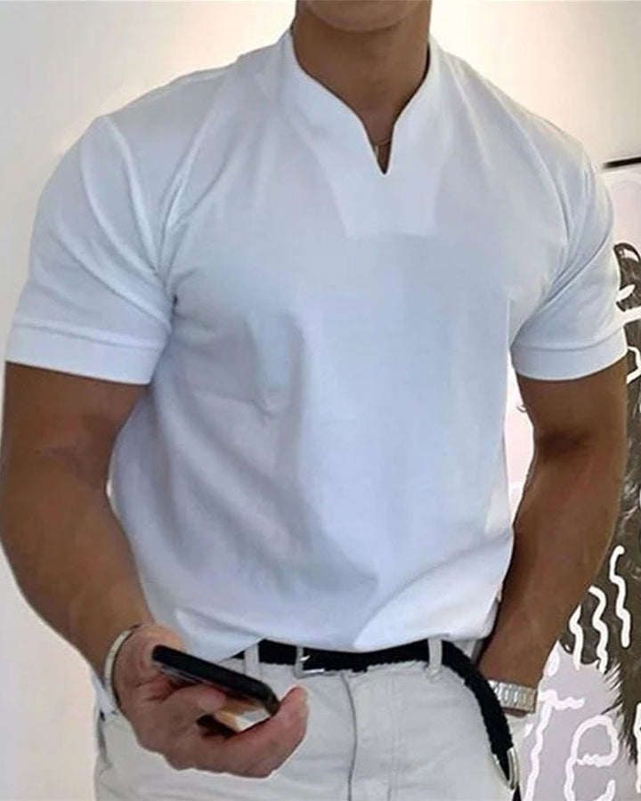 T-Shirt Hommes Gentlemans Business Manche Courte Fitness