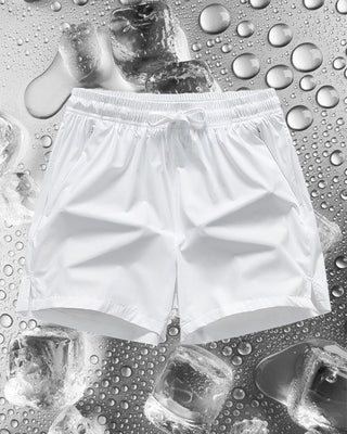 Shorts Hommes Taille Élastique Poche Séchage Rapide Ice-Soie Sport