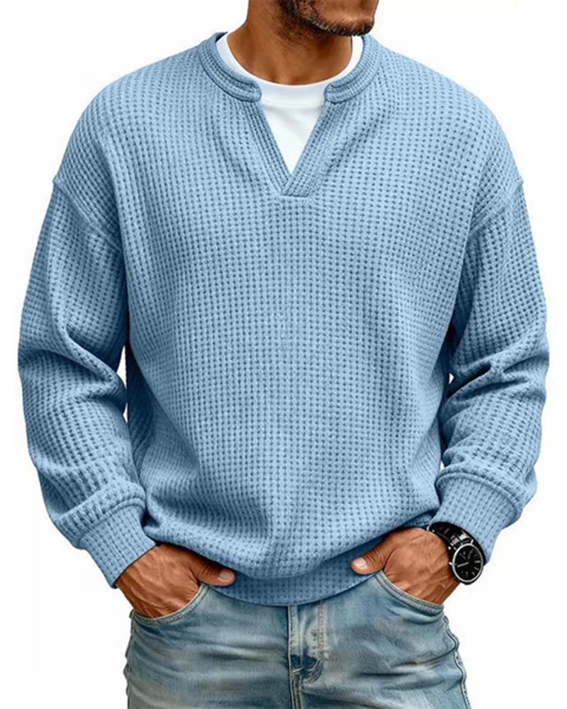 Sweatshirt Homme Col Rond Fausse Superposition