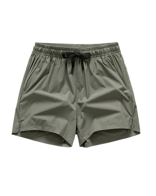 Shorts Hommes Taille Élastique Poche Séchage Rapide Ice-Soie Sport