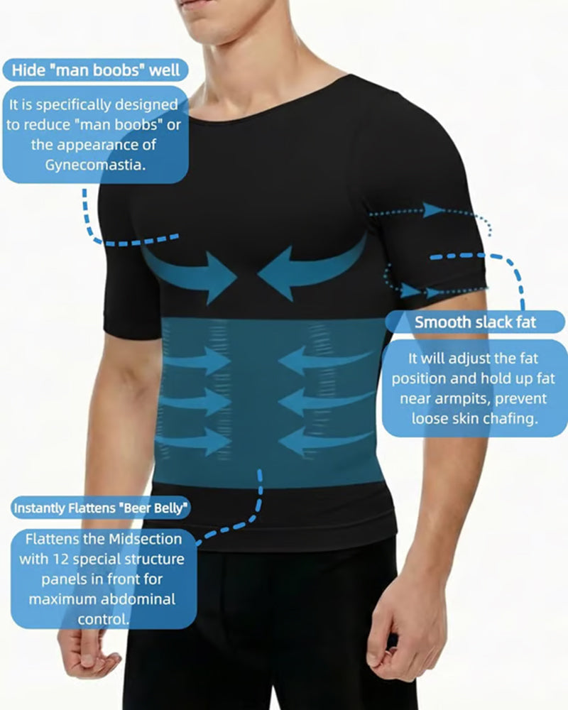T-Shirt Homme Manches Courtes Affinant