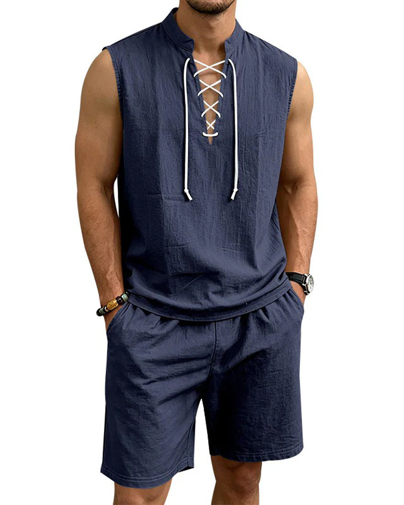 Ensemble Homme Col V Deux Pièces