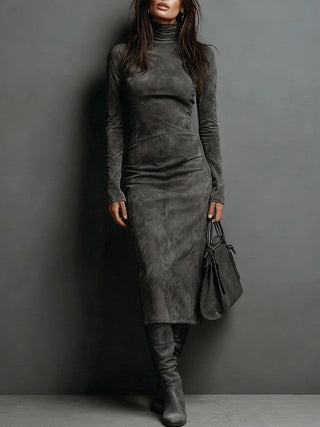 Lorène | Robe Midi Longue Marron