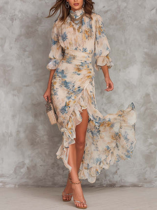 Romane | Robe Longue Mousseline Imprimée