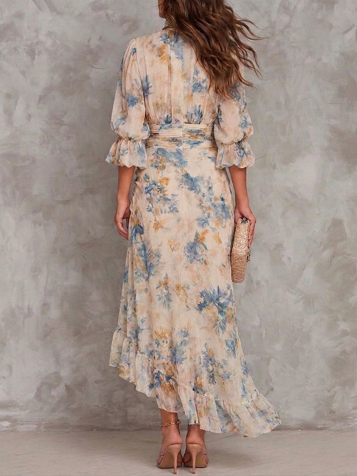 Romane | Robe Longue Mousseline Imprimée