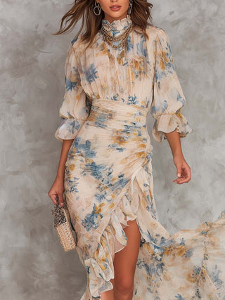Romane | Robe Longue Mousseline Imprimée