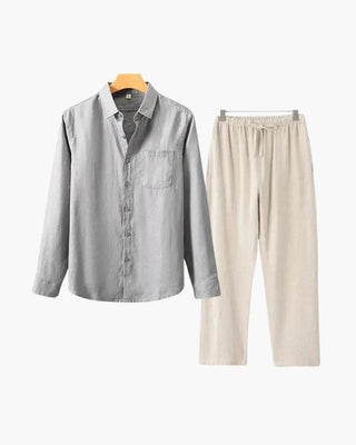 Ensemble en lin Old Money (manches longues)