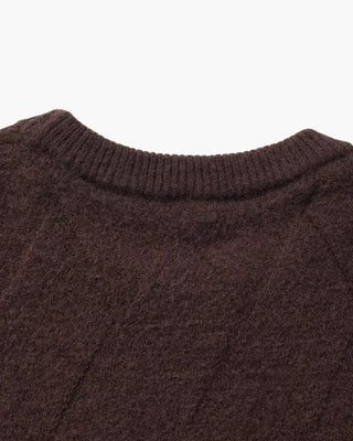 Pull à col rond en tricot diamanté