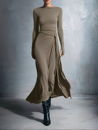 Naomie | Robe Maxi à Nœud Latéral